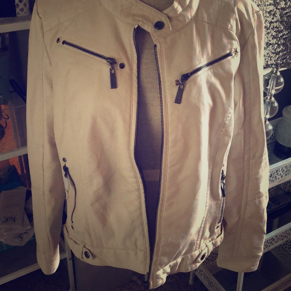 White leather jacket
